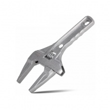 得力(deli)衛(wèi)浴活動扳手水管省力板手大開口短柄活扳手16-68mm(銀)DL120108