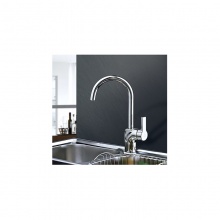 歐寶斯(OBUSE) 金字塔銅鍍鉻冷熱菜盆龍頭JZT-8844