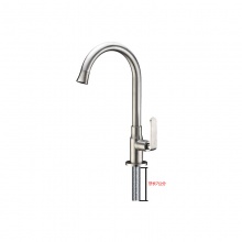 歐寶斯(OBUSE) 金字塔銅拉絲立式單冷大彎菜盆加長(zhǎng)牙龍頭JZT-6815L