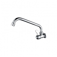 歐寶斯(OBUSE) 金字塔銅鍍鉻撥手橫式低管單冷菜盆龍頭JZT-719(25mm)