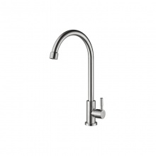 歐寶斯(OBUSE) 金字塔SUS304不銹鋼拉絲單冷大彎菜盆龍頭JZT-70024