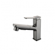 歐寶斯(OBUSE) 金字塔冷熱抽拉面盆龍頭(銅槍灰色)JZT-68521Q