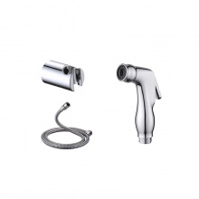 歐寶斯(OBUSE) 鍍鉻馬桶角閥噴槍噴槍三件套套裝(噴槍+1.2米防爆管+底座)OBS-9403