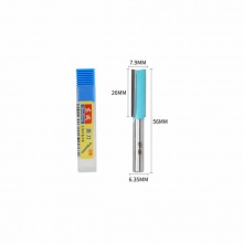 東成修邊機刀頭直刀東城銑刀木工開槽雕刻刀 直刀(柄x頭6.35x7.9mm)