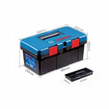 博世多功能家用工具箱Fisher-box釣魚箱加厚便攜收納盒五金工具收納整理箱 藍(lán)黑搭紅靚色塑盒