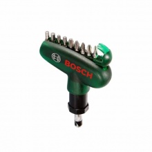 博世(Bosch)電動(dòng)螺絲刀批頭套裝十字批頭一字批連接桿 10支螺絲批頭套裝（“易得手”）