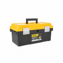 得力工具DL-TC240工具箱14寸金屬扣(黃)加強(qiáng)型塑料工具箱