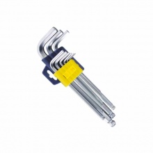 長城精工9pcs塑插亞光球頭加長內六角扳手組套1.5-10mm9件348709