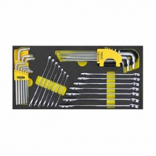 史丹利(STANLEY)EVA工具托組套-32件兩用扳手及內(nèi)六角扳手90-035-23