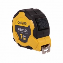 得力(deli)鋼卷尺7.5mx25mm自鎖包膠(黃)DL3798