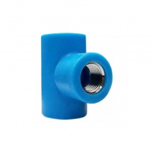 聯(lián)塑PE給水管注塑承插管銅內(nèi)螺紋三通 內(nèi)絲三通63×2