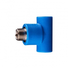 聯(lián)塑PE給水管注塑承插管銅外螺紋三通 外絲三通63×2