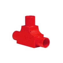 聯(lián)塑紅藍家裝線管 帶蓋三通紅色20