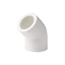 聯(lián)塑白色PPR水管45度彎頭110