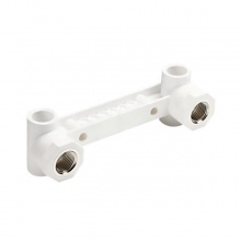 聯(lián)塑白色PPR水管雙聯(lián)座內螺紋三通20×1/2