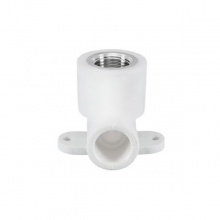 聯(lián)塑白色PPR水管內(nèi)螺紋彎頭（帶座）20×3/4