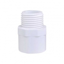 鍍美白色UPVC外牙直通外牙直接40×1-1/4