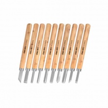 得力(deli) 木柄雕刻刀(黃)10件套 DL359010