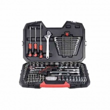 得力(deli) 124件6.3×10×12.5mm系列公英制綜合組套(紅) DQ01124