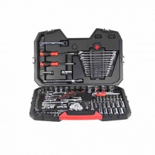 得力(deli) 120+8件6.3×10×12.5mm系列汽車維修綜合組套(紅) DQ01128