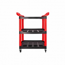 得力(deli) 三層塑料工具車(紅) DQ02103