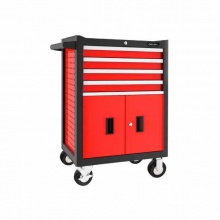 得力(deli) 四抽屜帶門工具車(紅) DQ02342