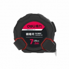 得力(deli) 鋼卷尺自鎖尼龍覆膜Ⅰ級(jí)(紅) DL3802