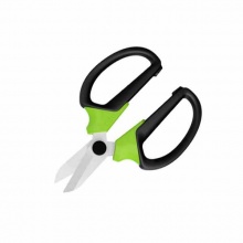 得力(deli) 白色特氟龍花枝剪(綠) DL580100C