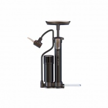 得力(deli) 短款雙增壓帶表打氣筒(黑) DL-QT014